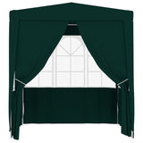 NNEVL Professional Party Tent with Side Walls 2x2 m Green 90 g/m²