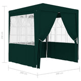 NNEVL Professional Party Tent with Side Walls 2x2 m Green 90 g/m²