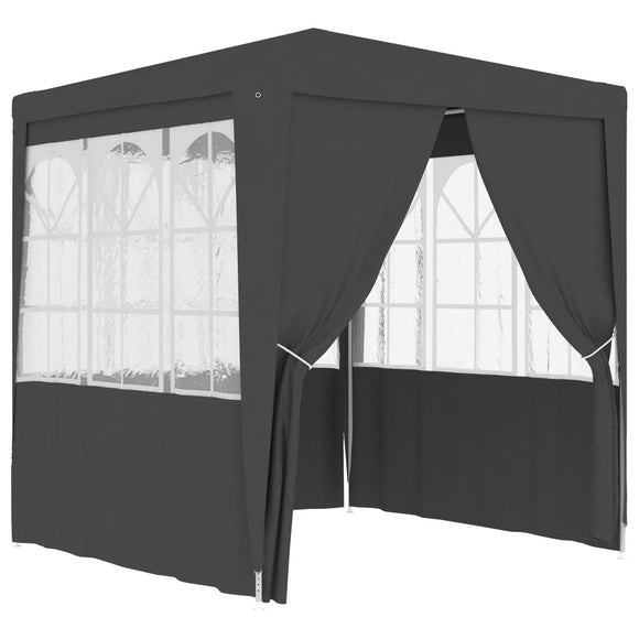 NNEVL Professional Party Tent with Side Walls 2.5x2.5 m Anthracite 90 g/m²