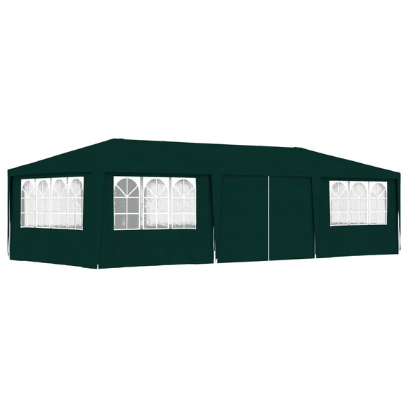 NNEVL Professional Party Tent with Side Walls 4x9 m Green 90 g/m²