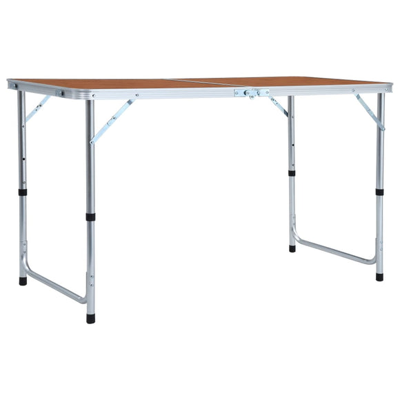 NNEVL Foldable Camping Table Aluminium 120x60 cm