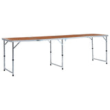 NNEVL Foldable Camping Table Aluminium 240x60 cm