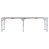 NNEVL Foldable Camping Table Aluminium 240x60 cm