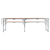 NNEVL Foldable Camping Table Aluminium 240x60 cm