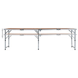 NNEVL Foldable Camping Table Aluminium 240x60 cm