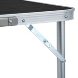 NNEVL Foldable Camping Table Grey Aluminium 240x60 cm