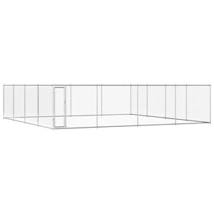 NNEVL Outdoor Dog Kennel Galvanised Steel 760x760x185 cm