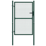 NNEVL Fence Gate Steel 100x125 cm Green