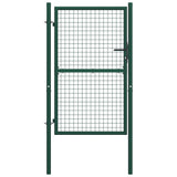 NNEVL Fence Gate Steel 100x150 cm Green