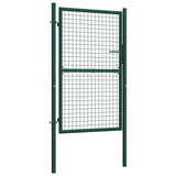 NNEVL Fence Gate Steel 100x200 cm Green