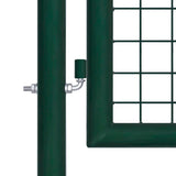 NNEVL Fence Gate Steel 100x200 cm Green