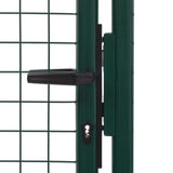 NNEVL Fence Gate Steel 100x200 cm Green