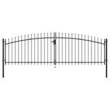 NNEVL Double Door Fence Gate with Spear Top 400x200 cm