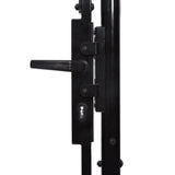 NNEVL Double Door Fence Gate with Spear Top 400x200 cm