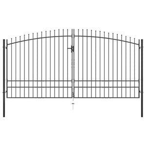 NNEVL Double Door Fence Gate with Spear Top 400x248 cm