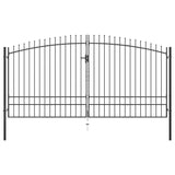 NNEVL Double Door Fence Gate with Spear Top 400x248 cm