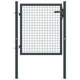NNEVL Mesh Garden Gate Galvanised Steel 100x125 cm Grey
