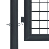 NNEVL Mesh Garden Gate Galvanised Steel 100x125 cm Grey