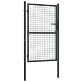 NNEVL Mesh Garden Gate Galvanised Steel 100x175 cm Grey