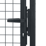NNEVL Mesh Garden Gate Galvanised Steel 100x175 cm Grey
