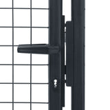 NNEVL Mesh Garden Gate Galvanised Steel 100x225 cm Grey