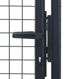 NNEVL Mesh Garden Gate Galvanised Steel 100x250 cm Grey