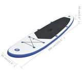 NNEVL Stand Up Paddle Board Set SUP Surfboard Inflatable Blue and White