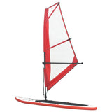 NNEVL Inflatable Stand Up Paddleboard with Sail Set Red and White