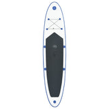 NNEVL Inflatable Stand Up Paddleboard with Sail Set Blue and White