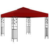 NNEVL Gazebo 3x3 m Wine Red