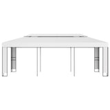 NNEVL Gazebo with Double Roof 3x6 m White