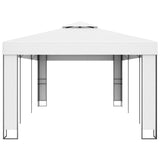 NNEVL Gazebo with Double Roof 3x6 m White