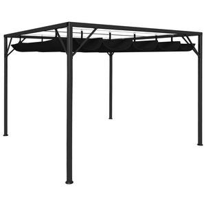 NNEVL Garden Gazebo with Retractable Roof Canopy 3x3 m Anthracite