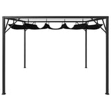 NNEVL Garden Gazebo with Retractable Roof Canopy 3x3 m Anthracite