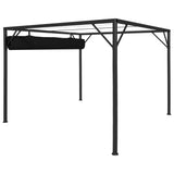 NNEVL Garden Gazebo with Retractable Roof Canopy 3x3 m Anthracite