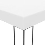 NNEVL Garden Gazebo Powder-Coated Steel 4x3x2.7 m White