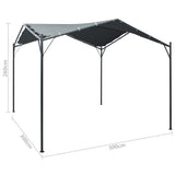 NNEVL Gazebo Pavilion Tent Canopy 3x3 m Steel Anthracite