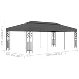 NNEVL Gazebo 3x6 m Anthracite