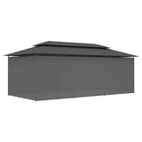 NNEVL Gazebo with Curtains 600x298x270 cm Anthracite