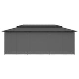 NNEVL Gazebo with Curtains 600x298x270 cm Anthracite