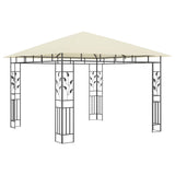 NNEVL Gazebo with Mosquito Net 3x3x2.73 m Cream 180 g/m²