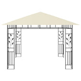NNEVL Gazebo with Mosquito Net 3x3x2.73 m Cream 180 g/m²