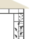 NNEVL Gazebo with Mosquito Net 3x3x2.73 m Cream 180 g/m²