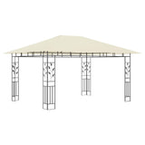 NNEVL Gazebo with Mosquito Net 4x3x2.73 m Cream 180 g/m²