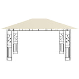 NNEVL Gazebo with Mosquito Net 4x3x2.73 m Cream 180 g/m²
