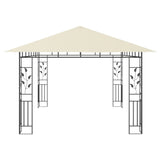 NNEVL Gazebo with Mosquito Net 4x3x2.73 m Cream 180 g/m²