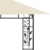NNEVL Gazebo with Mosquito Net 4x3x2.73 m Cream 180 g/m²