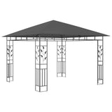 NNEVL Gazebo with Mosquito Net 3x3x2.73 m Anthracite 180 g/m²