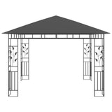 NNEVL Gazebo with Mosquito Net 3x3x2.73 m Anthracite 180 g/m²