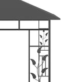 NNEVL Gazebo with Mosquito Net 3x3x2.73 m Anthracite 180 g/m²